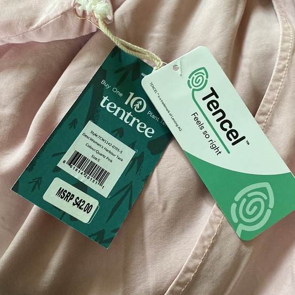 Tentree Women’s Harbour Tank colour Quartz Pink size S - Picture 7 of 12